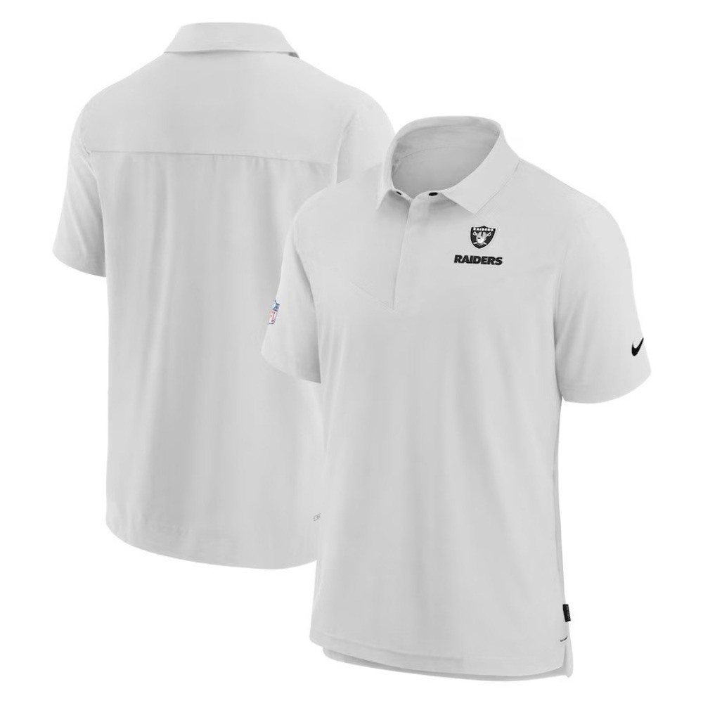 NIKE Dri-FIT Raiders Sideline Coaches NFL Polo Shirt Gray Men's 2XL *NEW* $79‎